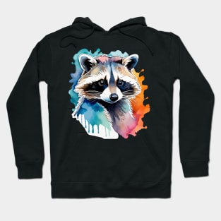 Raccoon Watercolor Hoodie